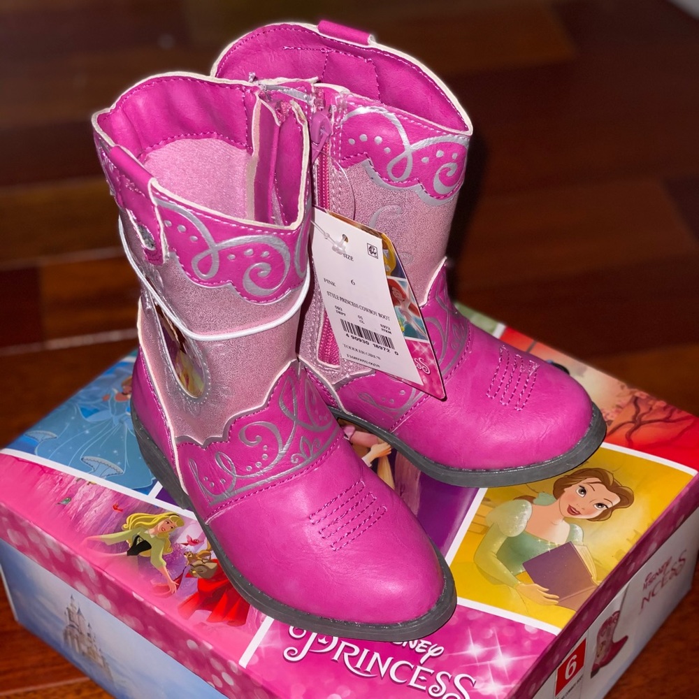 Princess cowboy boots size 6 toddler girls
